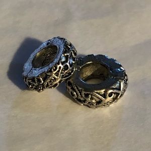 2 silver bracelet spacers. EUC.
